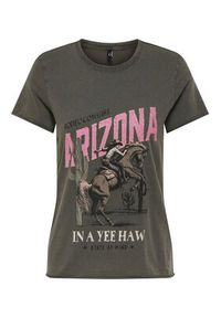 only - ONLY T-Shirt Lucy 15215721 Szary Regular Fit. Kolor: szary. Materiał: bawełna