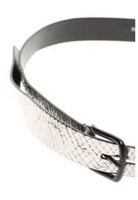 Emporio Armani - PASEK EMPORIO ARMANI. Materiał: skóra. Wzór: aplikacja, paski
