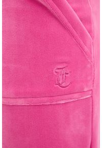 Juicy Couture - JUICY COUTURE Różowe damskie spodnie welurowe Del Ray Pocket Pant, Rozmiar M. Kolor: różowy. Materiał: welur #5