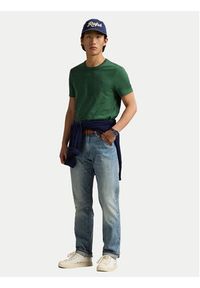 Polo Ralph Lauren T-Shirt 710671438425 Zielony Custom Slim Fit. Typ kołnierza: polo. Kolor: zielony. Materiał: bawełna #4