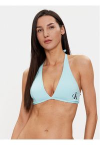 Calvin Klein Swimwear Góra od bikini KW0KW01306 Niebieski. Kolor: niebieski. Materiał: syntetyk #1