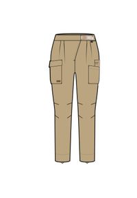 FORCLAZ - Spodnie trekkingowe DESERT 900 damskie. Kolor: brązowy. Materiał: bawełna, poliester, elastan, poliamid, materiał