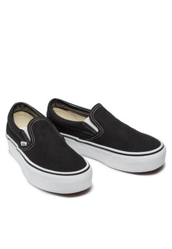 Vans Tenisówki Classic Slip-On P VN00018EBLK Czarny. Zapięcie: bez zapięcia. Kolor: czarny. Materiał: materiał