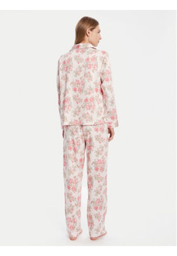 Lauren Ralph Lauren - LAUREN RALPH LAUREN Piżama ILN92441 Różowy Regular Fit. Kolor: różowy. Materiał: bawełna