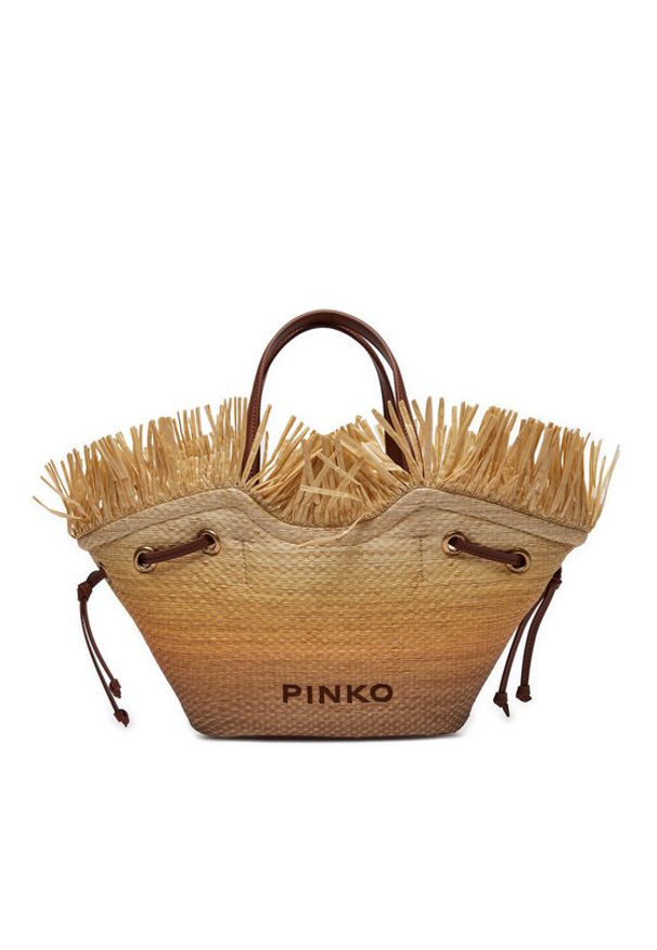 Pinko Torebka Pagoda Small Shopper . PE 24 PLTT 102910 A1R6 Beżowy. Kolor: beżowy