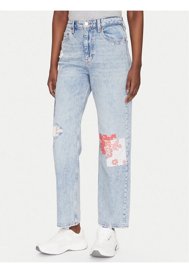 Tommy Jeans Jeansy Layla DW0DW20017 Niebieski Straight Fit. Kolor: niebieski