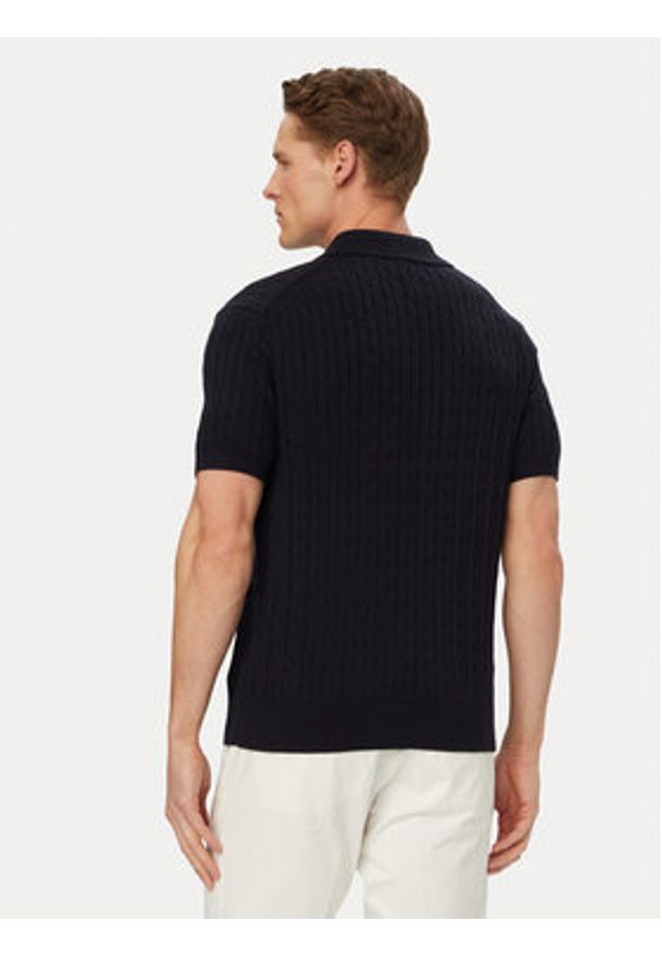 TOMMY HILFIGER - Tommy Hilfiger Polo MW0MW42788 Granatowy Regular Fit. Typ kołnierza: polo. Kolor: niebieski. Materiał: bawełna