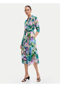Desigual Sukienka koszulowa Mili 26SWVW13 Kolorowy Regular Fit. Materiał: wiskoza. Wzór: kolorowy. Typ sukienki: koszulowe #1