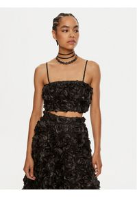 ROTATE Top Emili 112949100 Czarny Slim Fit. Kolor: czarny. Materiał: syntetyk #1