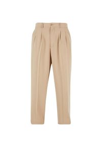 Urban Classics - Spodnie Męskie Szerokie. Kolor: beżowy. Długość: długie