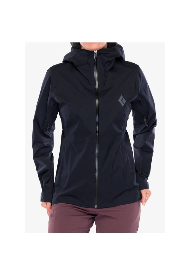 Kurtka przeciwdeszczowa damska Black Diamond Fineline Stretch Shell. Kolor: czarny. Sport: turystyka piesza