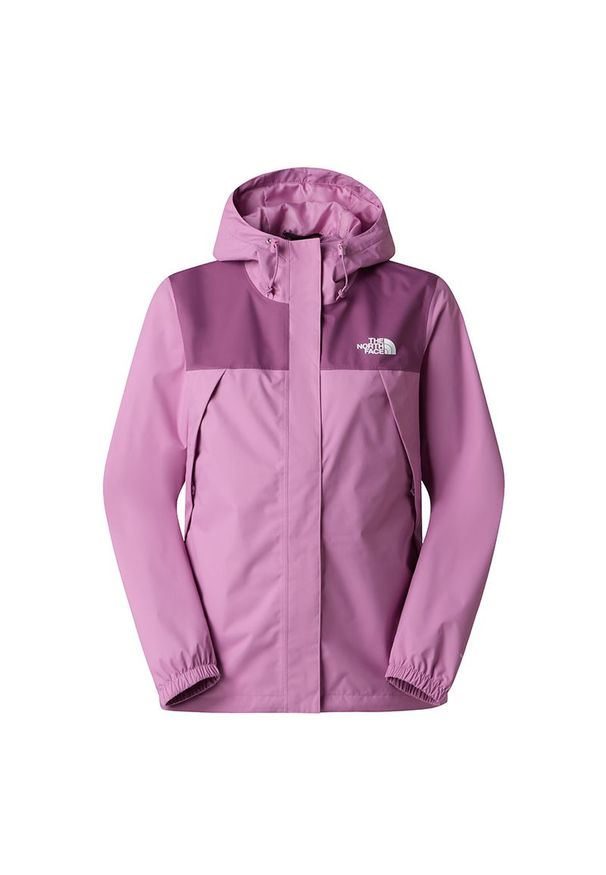 Kurtka damska The North Face Antora Rain Jacket 0A8BKDK221 - fioletowa. Typ kołnierza: kaptur. Kolor: fioletowy. Materiał: materiał, poliester. Styl: klasyczny, sportowy