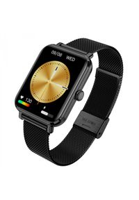GARETT - Smartwatch Garett GRC Classic czarny stalowy. Rodzaj zegarka: smartwatch. Kolor: czarny, szary, wielokolorowy. Materiał: guma. Styl: sportowy, biznesowy, klasyczny #1