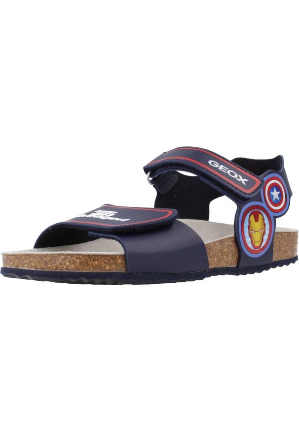 Geox - Sandały GEOX J GHITA BOY Niebieski. Kolor: niebieski. Materiał: syntetyk, tkanina. Sezon: lato