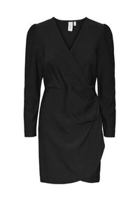 YAS Sukienka codzienna 26031704 Czarny Regular Fit. Okazja: na co dzień. Kolor: czarny. Materiał: wiskoza. Typ sukienki: proste. Styl: casual #6