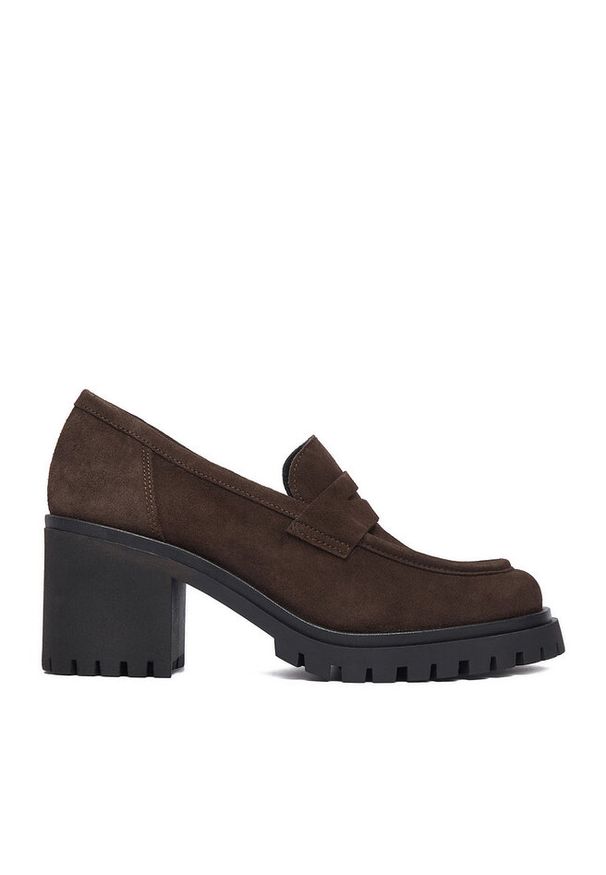 Loafersy Badura. Kolor: brązowy