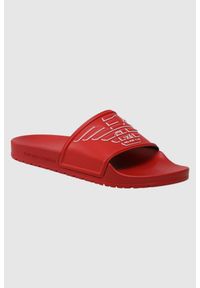 Emporio Armani - EMPORIO ARMANI Klapki czerwone z logo, Rozmiar 39. Kolor: czerwony