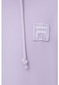 Fila bluza Bouillon kolor fioletowy z kapturem gładka. Typ kołnierza: kaptur. Kolor: fioletowy. Materiał: dzianina. Wzór: gładki #9