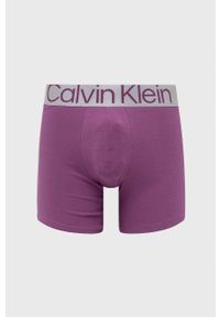 Calvin Klein Underwear bokserki 3-pack męskie kolor fioletowy. Kolor: fioletowy. Materiał: bawełna #4