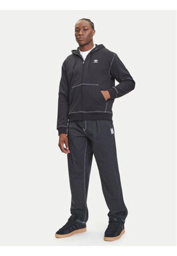 Adidas - adidas Bluza Essentials Trefoil JW0969 Czarny Regular Fit. Kolor: czarny. Materiał: bawełna