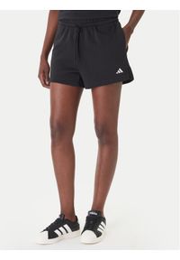 Adidas - adidas Szorty sportowe Essentials Small Logo Feel Cozy JC5925 Czarny Regular Fit. Kolor: czarny. Materiał: bawełna #1