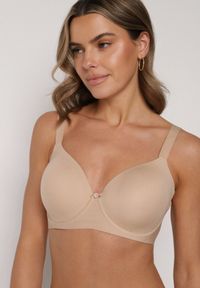 Born2be - Beżowy Gładki Biustonosz Klasyczny Idahlina. Kolor: beżowy. Wzór: gładki #1