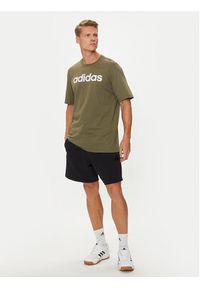 Adidas - adidas T-Shirt Essentials Linear Logo IC9280 Zielony Regular Fit. Kolor: zielony. Materiał: bawełna #5