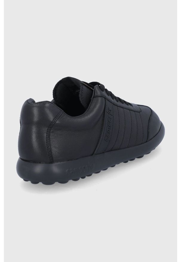 Camper - Buty skórzane Pelotas XLF. Nosek buta: okrągły. Zapięcie: sznurówki. Kolor: czarny. Materiał: skóra. Obcas: na obcasie. Wysokość obcasa: niski