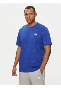 Adidas - adidas T-Shirt Seasonal Essentials Monogram Graphic IU0284 Niebieski Regular Fit. Kolor: niebieski. Materiał: bawełna