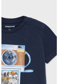Mayoral - T-shirt dziecięcy. Okazja: na co dzień. Kolor: niebieski. Materiał: bawełna, dzianina. Wzór: nadruk. Styl: casual #2