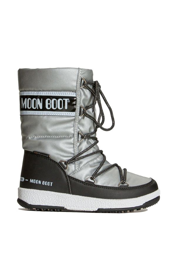 Moon Boot - Buty zimowe MOON BOOT JR G.QUILTED WP. Materiał: nylon, syntetyk, skóra ekologiczna, kauczuk, puch. Szerokość cholewki: normalna. Sezon: zima
