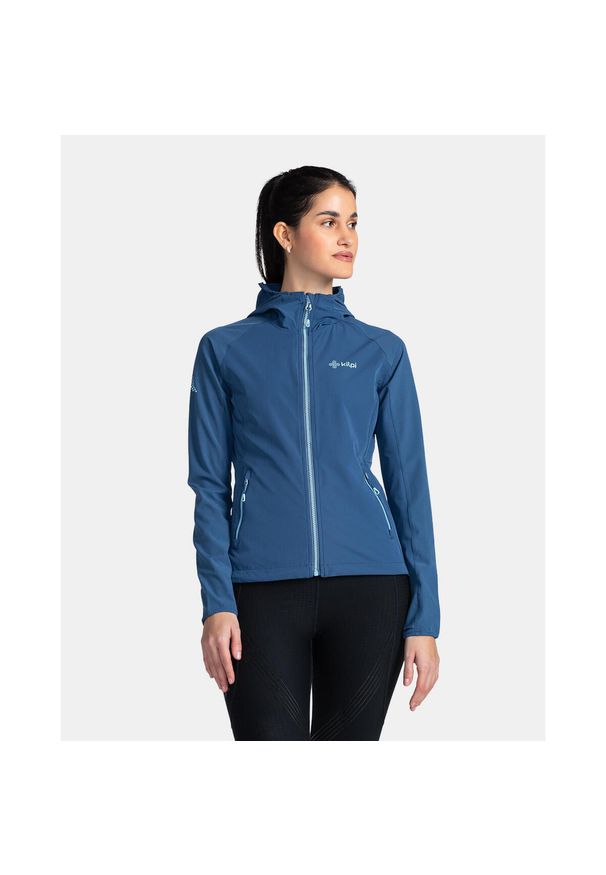 Kilpi - Kurtka do biegania damska NEATRIL-W. Kolor: niebieski. Materiał: softshell. Sport: turystyka piesza