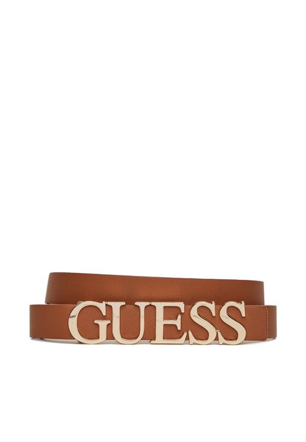 Guess Pasek Damski BW9231 P5235 Brązowy. Kolor: brązowy. Materiał: skóra
