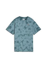 Puma - Młodzieżowa luźna koszulka Essentials z efektem tie-dye PUMA. Kolor: szary, wielokolorowy, zielony. Sport: fitness #1