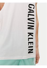 Calvin Klein Swimwear Tank top KM0KM00997 Biały Regular Fit. Kolor: biały. Materiał: bawełna