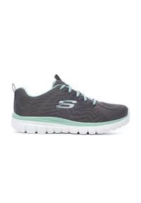 skechers - Buty do chodzenia damskie Skechers Gracefulget Connect. Zapięcie: sznurówki. Kolor: brązowy. Materiał: materiał, tkanina. Szerokość cholewki: normalna. Sport: turystyka piesza
