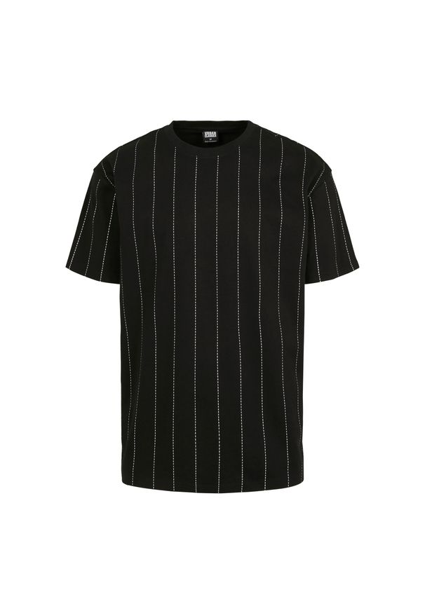 Urban Classics - Koszulka Urban Classic oversize pintripe. Kolor: czarny