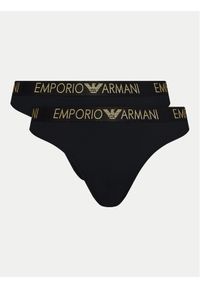 Emporio Armani Underwear Komplet 2 par stringów 163333 4F235 00020 Czarny. Kolor: czarny. Materiał: syntetyk