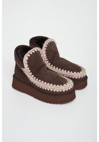 Mou - Śniegowce damskie skórzane MOU. Materiał: skóra #1