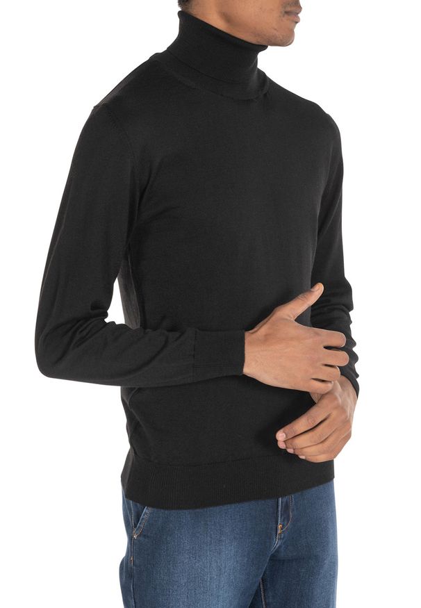 Takeshy Kurosawa Sweter | 83475 | Maglia D/Vita Calato Lana | Mężczyzna | Granatowy. Okazja: na co dzień. Typ kołnierza: golf. Kolor: niebieski. Materiał: wełna, akryl. Styl: casual