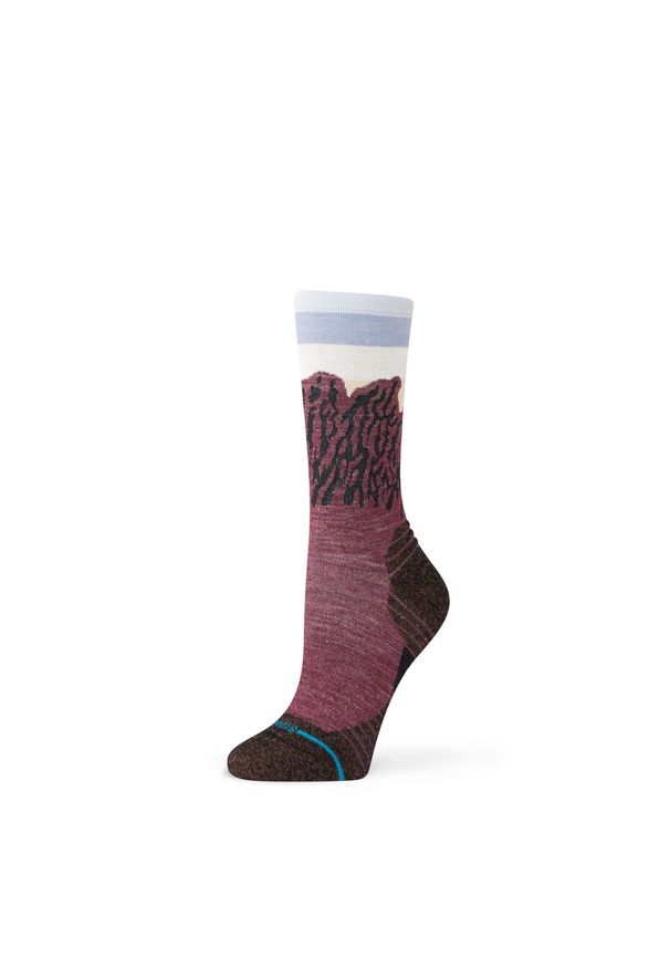 Skarpety damskie Stance The Ridge Light Wool Crew. Kolor: czerwony. Sport: turystyka piesza