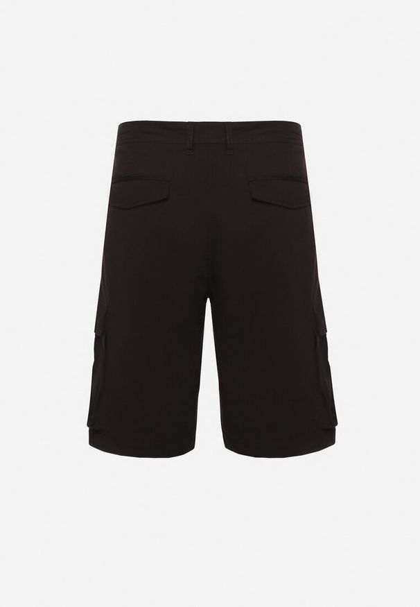 Born2be - Czarne Bawełniane Szorty Cargo z Bocznymi Kieszeniami Vikiitae. Kolor: czarny. Materiał: bawełna. Styl: elegancki