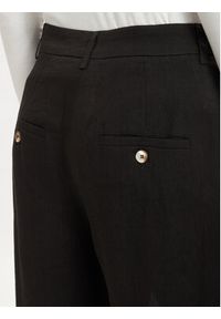 Marella Spodnie materiałowe Solista 2613131114 Czarny Relaxed Fit. Kolor: czarny. Materiał: len #8