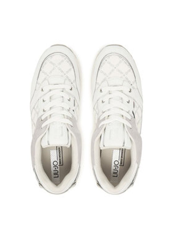 Liu Jo Sneakersy Maxi Wonder 91 BF5005 PX681 Biały. Kolor: biały. Materiał: zamsz, skóra