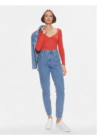 Pepe Jeans Bluzka Huala PL505755 Czerwony Slim Fit. Kolor: czerwony. Materiał: syntetyk