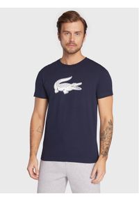 Lacoste T-Shirt TH2042 Granatowy Regular Fit. Kolor: niebieski. Materiał: bawełna #1