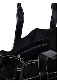 Calvin Klein Torebka Buckle Medium Work Tote LV04F3549G Czarny. Kolor: czarny. Materiał: skórzane #5