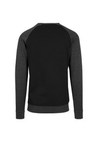 BUILD YOUR BRAND - Męska Koszulka Raglan Z Okrągłym Dekoltem. Kolor: wielokolorowy, czarny, szary. Długość rękawa: raglanowy rękaw