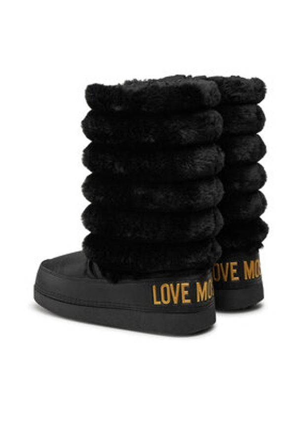Love Moschino - LOVE MOSCHINO Śniegowce JA24312G0LISH000 Czarny. Kolor: czarny. Materiał: materiał