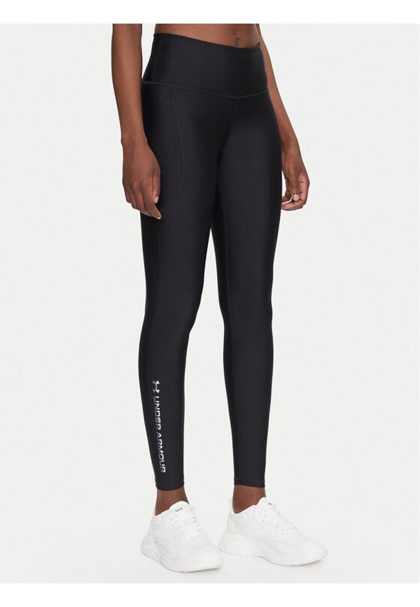 Under Armour Legginsy Tech™ Branded 6001621 Czarny Slim Fit. Kolor: czarny. Materiał: syntetyk